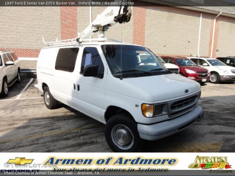 Oxford White / Medium Graphite 1997 Ford E Series Van E350 Bucket Van