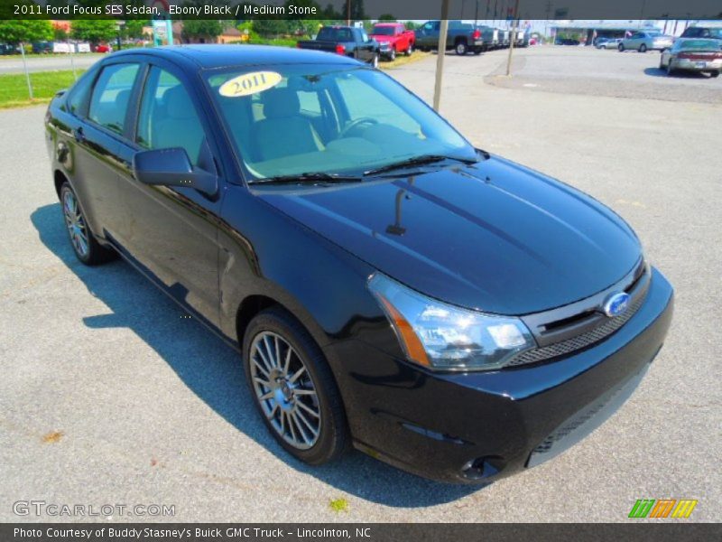 Ebony Black / Medium Stone 2011 Ford Focus SES Sedan