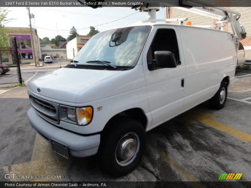 Oxford White / Medium Graphite 1997 Ford E Series Van E350 Bucket Van