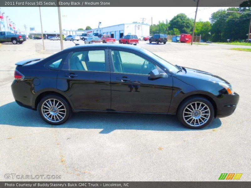 Ebony Black / Medium Stone 2011 Ford Focus SES Sedan