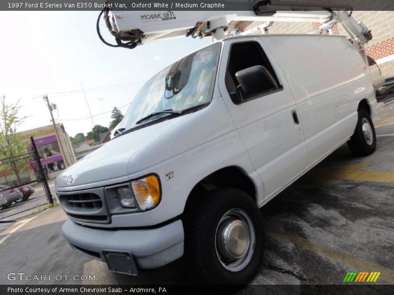 Oxford White / Medium Graphite 1997 Ford E Series Van E350 Bucket Van