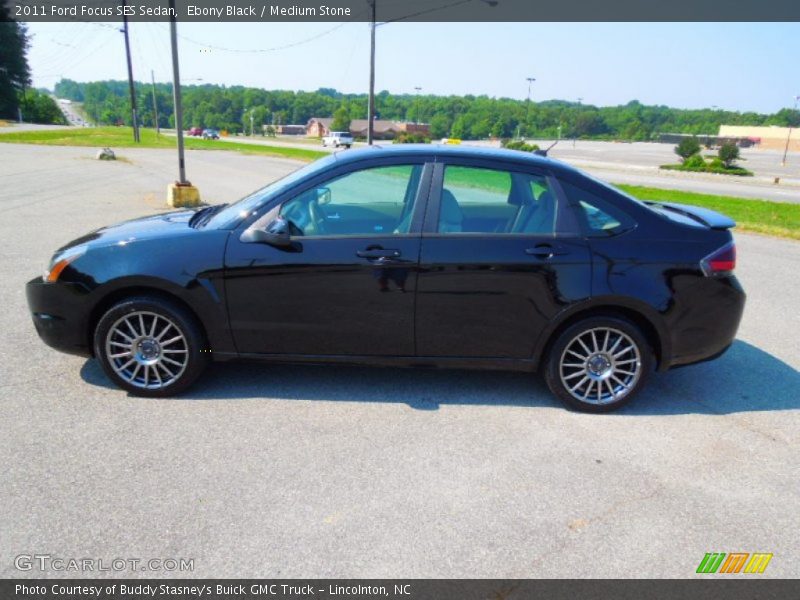 Ebony Black / Medium Stone 2011 Ford Focus SES Sedan