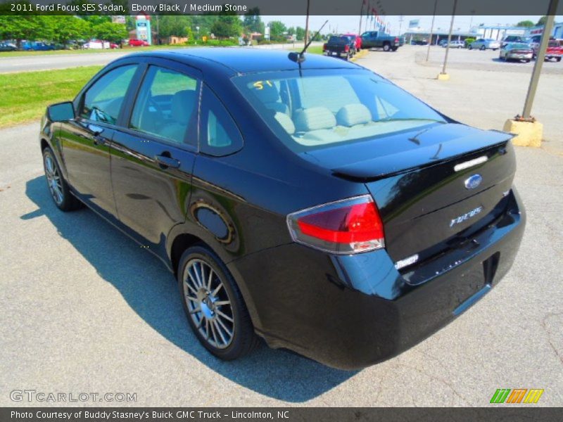 Ebony Black / Medium Stone 2011 Ford Focus SES Sedan