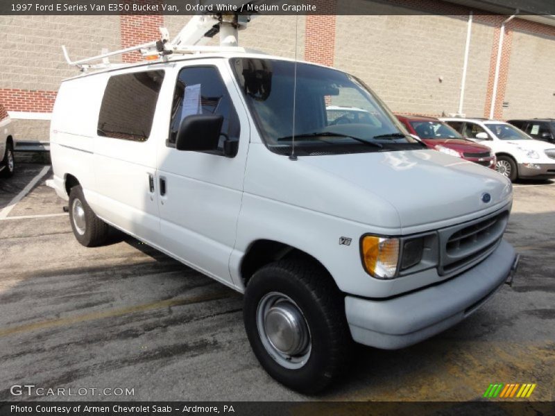 Oxford White / Medium Graphite 1997 Ford E Series Van E350 Bucket Van