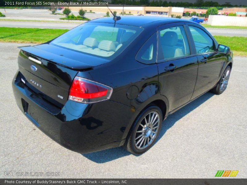 Ebony Black / Medium Stone 2011 Ford Focus SES Sedan