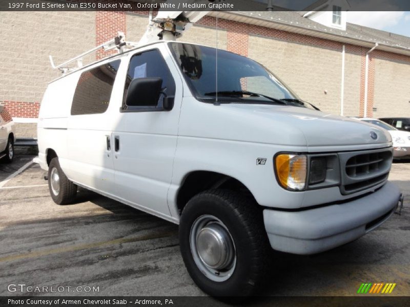 Oxford White / Medium Graphite 1997 Ford E Series Van E350 Bucket Van