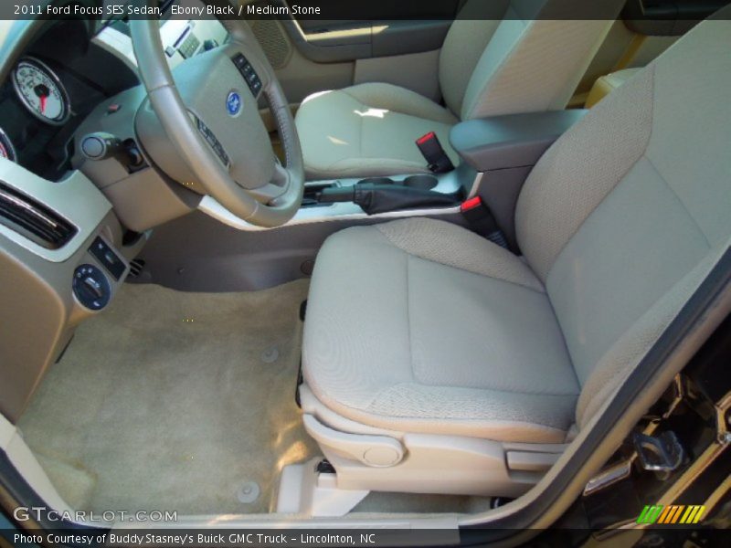 Ebony Black / Medium Stone 2011 Ford Focus SES Sedan