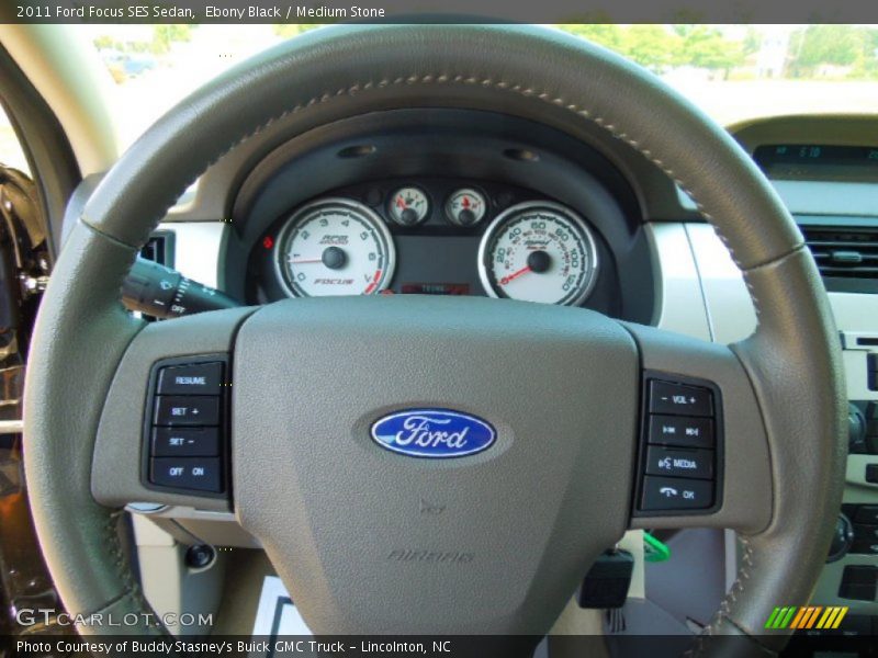Ebony Black / Medium Stone 2011 Ford Focus SES Sedan