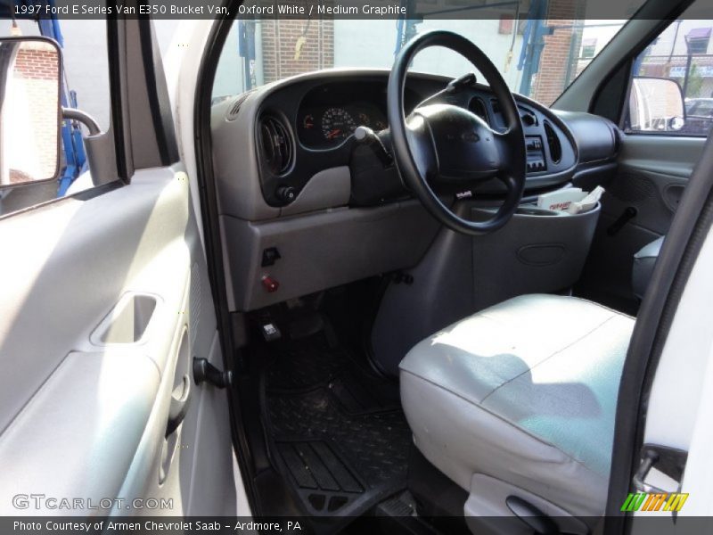 Oxford White / Medium Graphite 1997 Ford E Series Van E350 Bucket Van