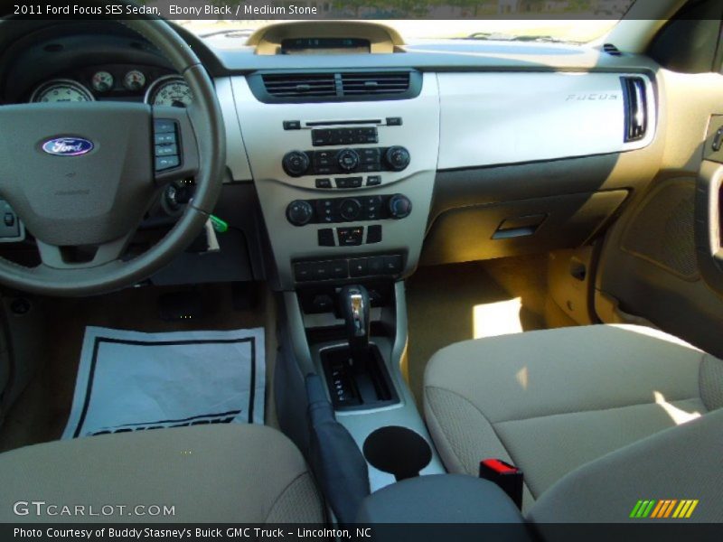 Ebony Black / Medium Stone 2011 Ford Focus SES Sedan