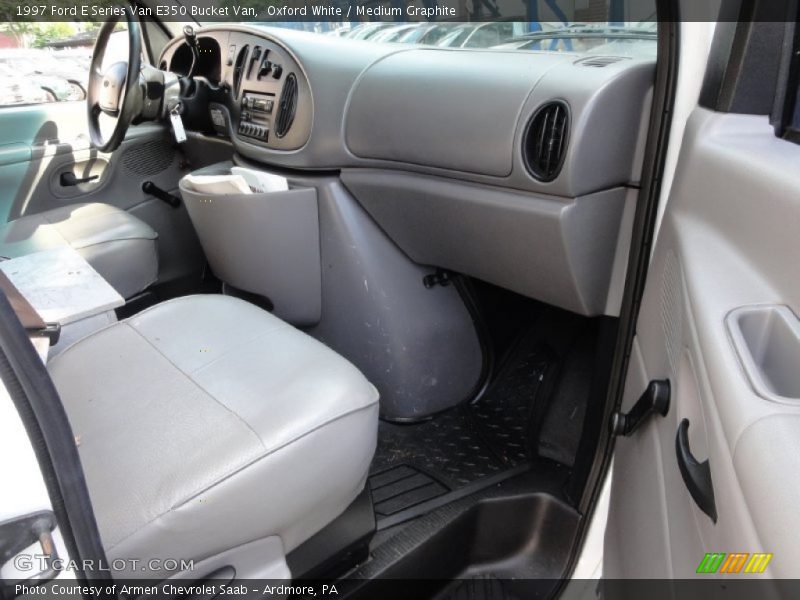 Oxford White / Medium Graphite 1997 Ford E Series Van E350 Bucket Van