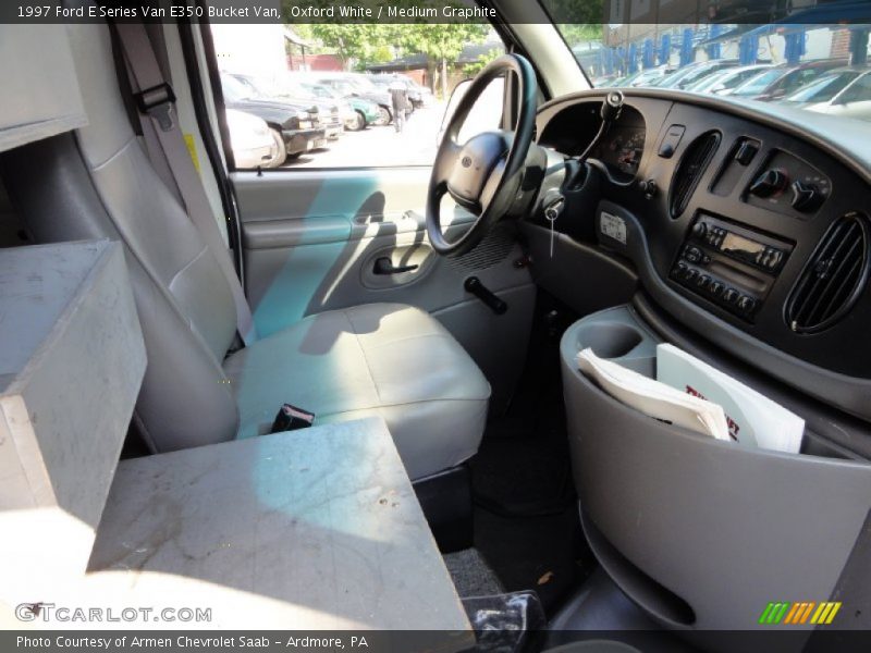 Oxford White / Medium Graphite 1997 Ford E Series Van E350 Bucket Van