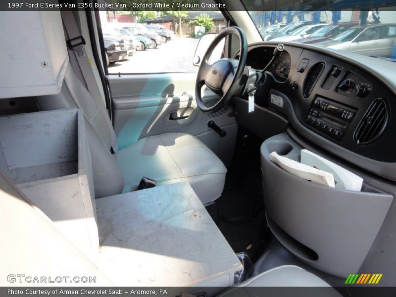 Oxford White / Medium Graphite 1997 Ford E Series Van E350 Bucket Van