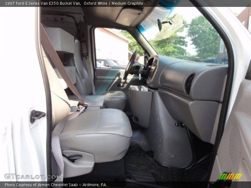 Oxford White / Medium Graphite 1997 Ford E Series Van E350 Bucket Van