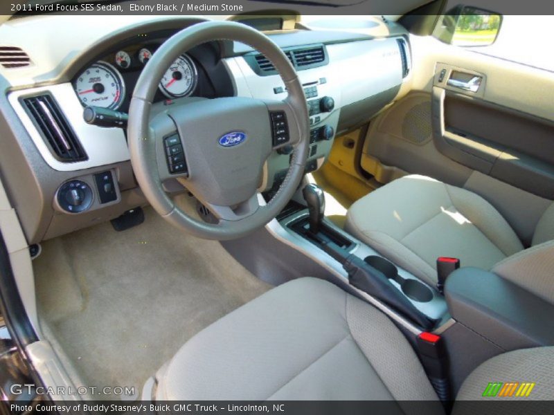 Ebony Black / Medium Stone 2011 Ford Focus SES Sedan