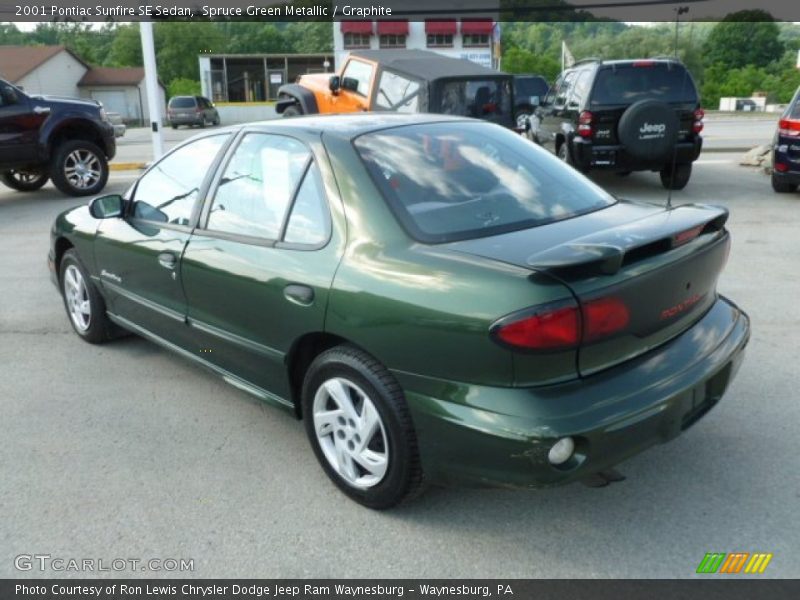 Spruce Green Metallic / Graphite 2001 Pontiac Sunfire SE Sedan