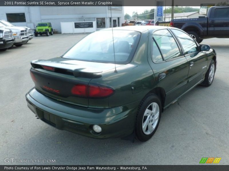 Spruce Green Metallic / Graphite 2001 Pontiac Sunfire SE Sedan