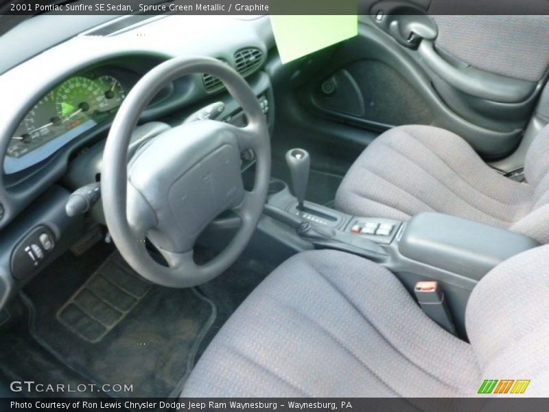 Spruce Green Metallic / Graphite 2001 Pontiac Sunfire SE Sedan