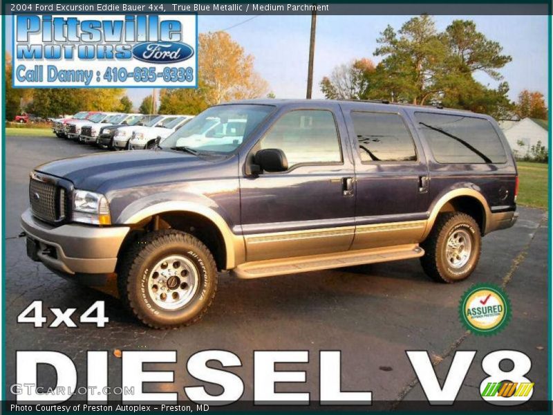 True Blue Metallic / Medium Parchment 2004 Ford Excursion Eddie Bauer 4x4