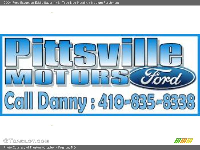 True Blue Metallic / Medium Parchment 2004 Ford Excursion Eddie Bauer 4x4
