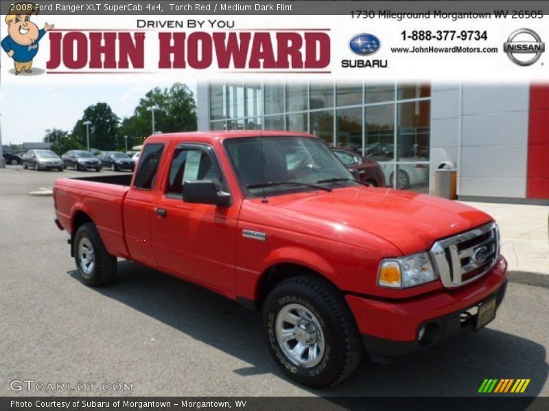 Torch Red / Medium Dark Flint 2008 Ford Ranger XLT SuperCab 4x4