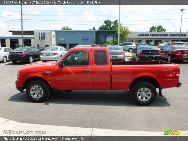Torch Red / Medium Dark Flint 2008 Ford Ranger XLT SuperCab 4x4