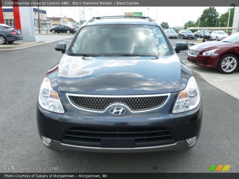 Black Diamond Metallic / Black/Saddle 2008 Hyundai Veracruz Limited AWD
