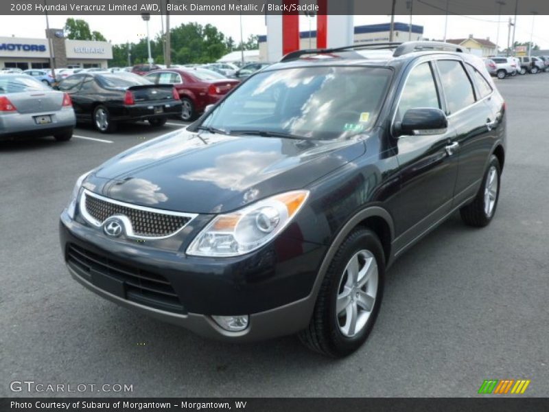 Black Diamond Metallic / Black/Saddle 2008 Hyundai Veracruz Limited AWD