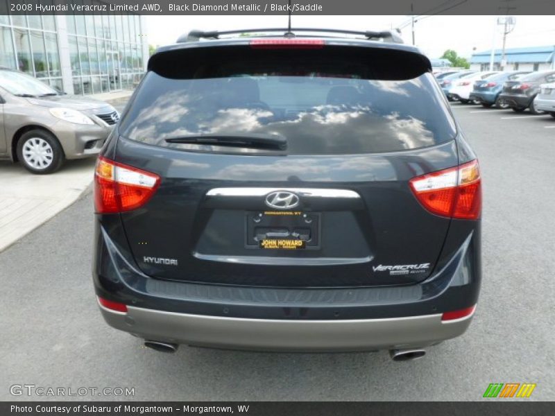 Black Diamond Metallic / Black/Saddle 2008 Hyundai Veracruz Limited AWD