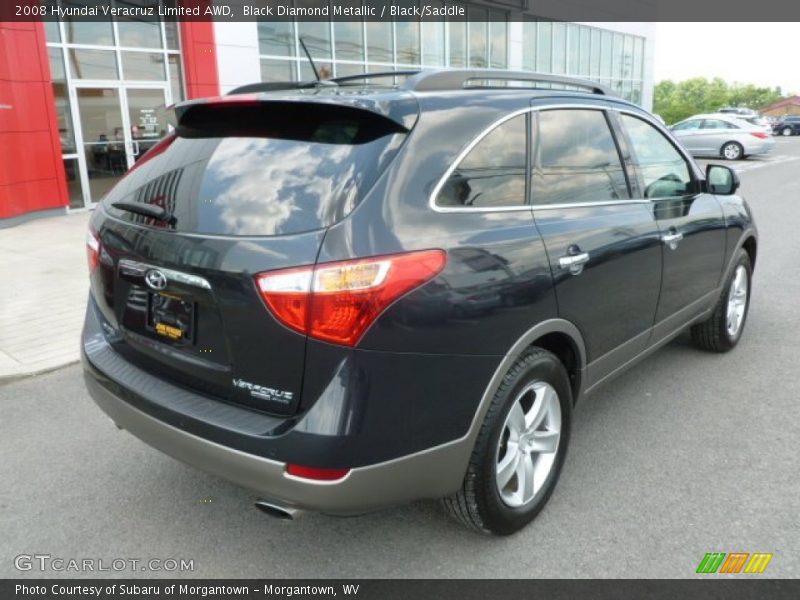 Black Diamond Metallic / Black/Saddle 2008 Hyundai Veracruz Limited AWD
