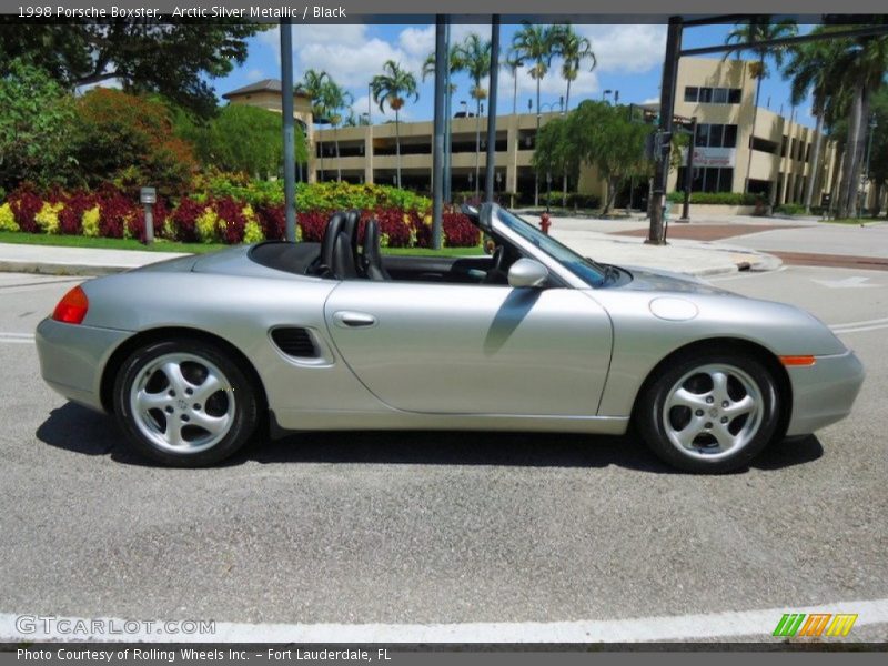 Arctic Silver Metallic / Black 1998 Porsche Boxster