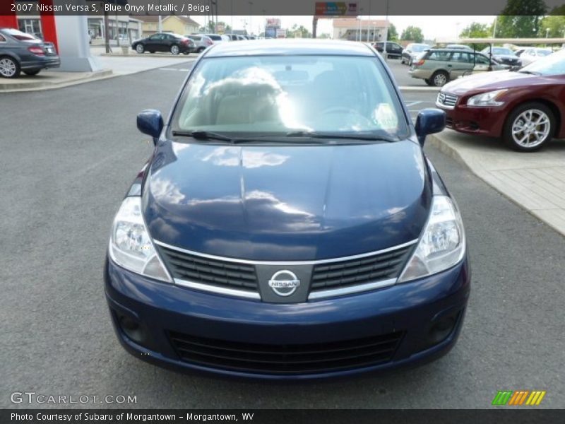 Blue Onyx Metallic / Beige 2007 Nissan Versa S