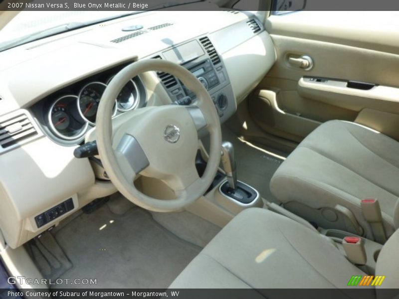 Blue Onyx Metallic / Beige 2007 Nissan Versa S