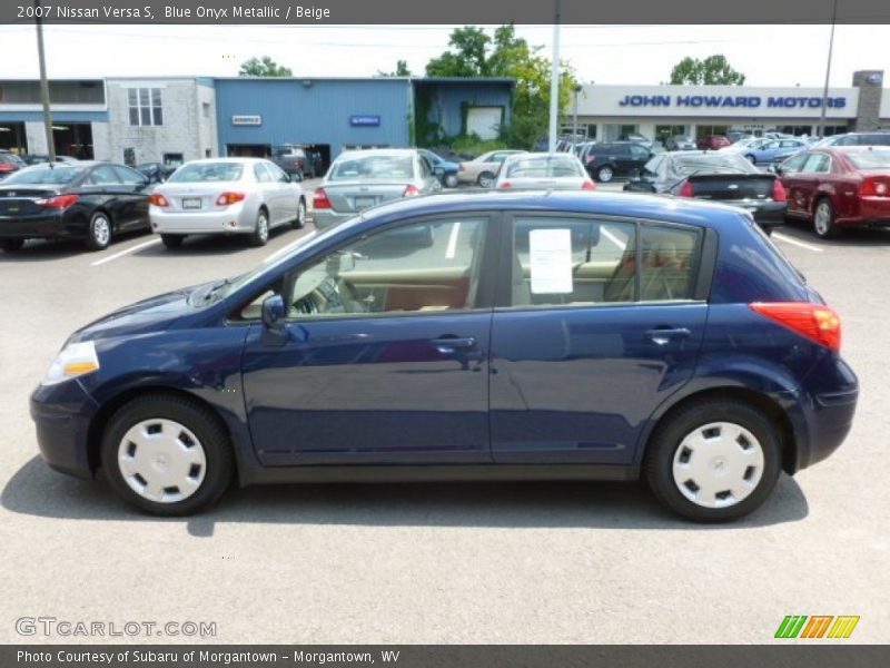 Blue Onyx Metallic / Beige 2007 Nissan Versa S