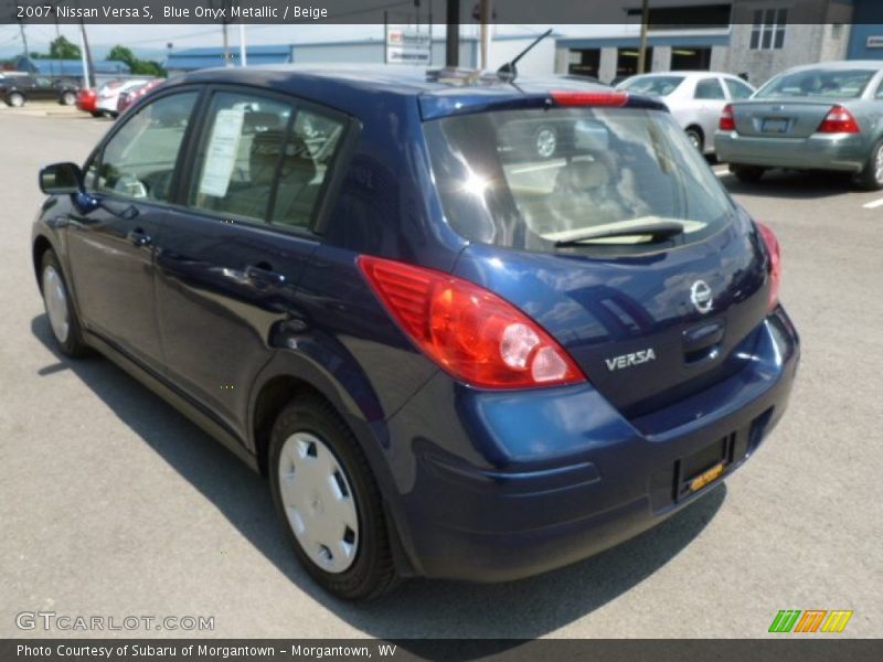 Blue Onyx Metallic / Beige 2007 Nissan Versa S