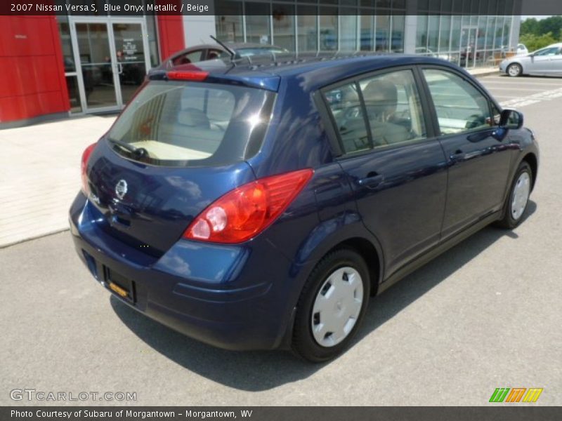 Blue Onyx Metallic / Beige 2007 Nissan Versa S