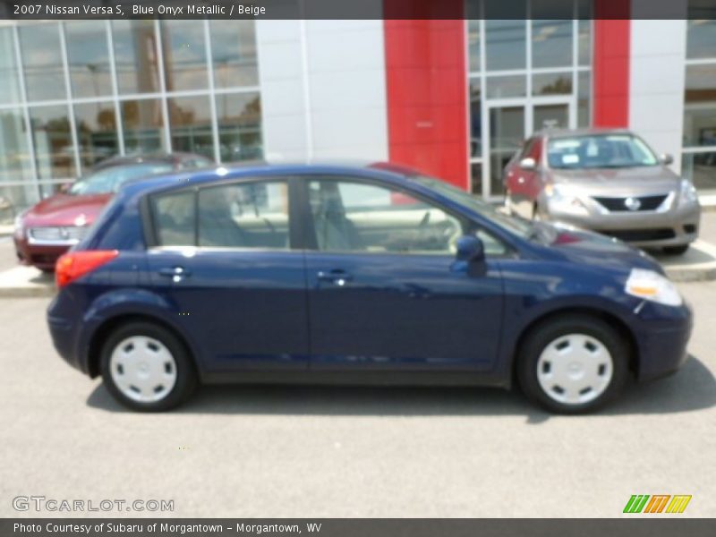 Blue Onyx Metallic / Beige 2007 Nissan Versa S