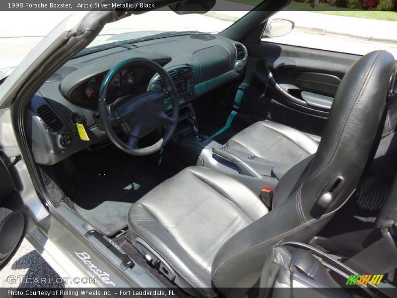 Arctic Silver Metallic / Black 1998 Porsche Boxster