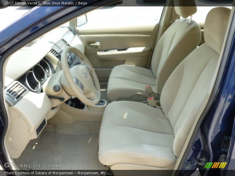Blue Onyx Metallic / Beige 2007 Nissan Versa S