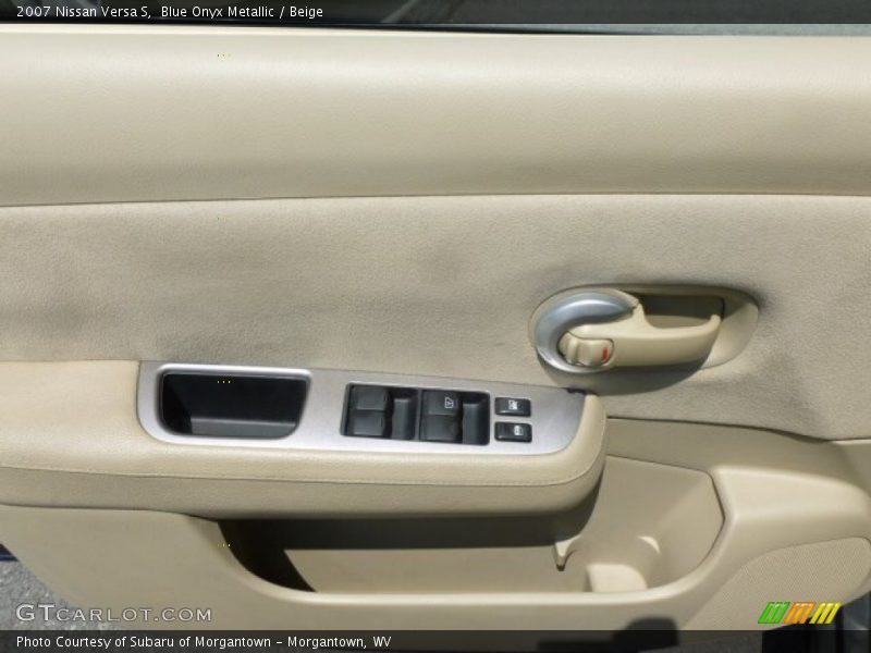 Blue Onyx Metallic / Beige 2007 Nissan Versa S