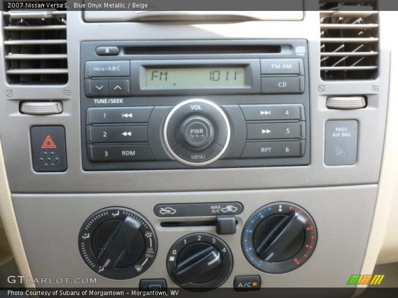 Blue Onyx Metallic / Beige 2007 Nissan Versa S