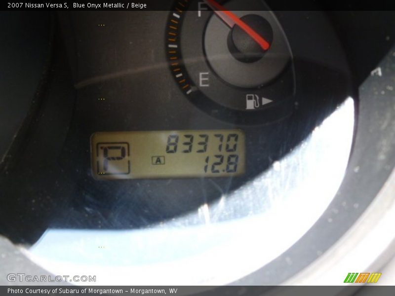 Blue Onyx Metallic / Beige 2007 Nissan Versa S