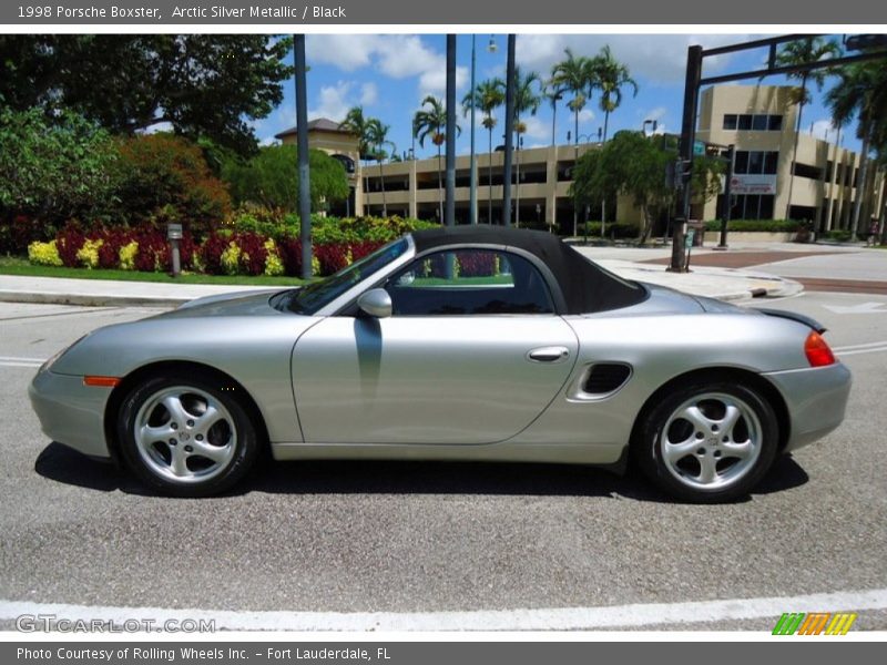 Arctic Silver Metallic / Black 1998 Porsche Boxster