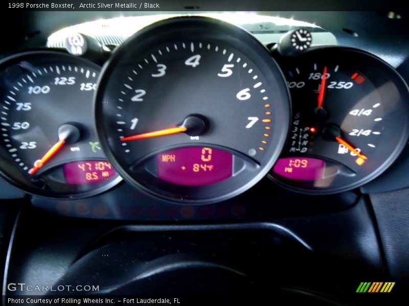 Arctic Silver Metallic / Black 1998 Porsche Boxster