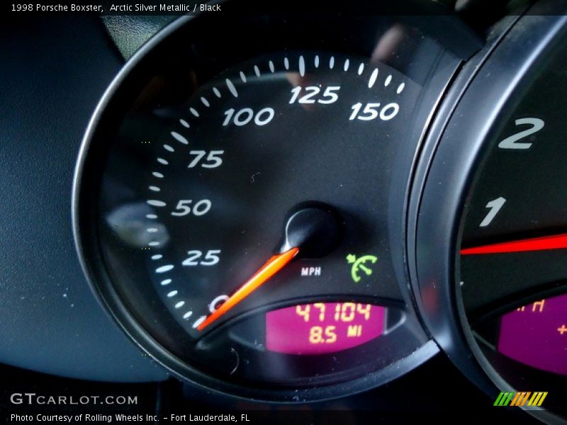Arctic Silver Metallic / Black 1998 Porsche Boxster