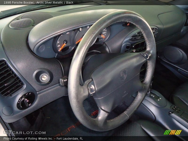 Arctic Silver Metallic / Black 1998 Porsche Boxster