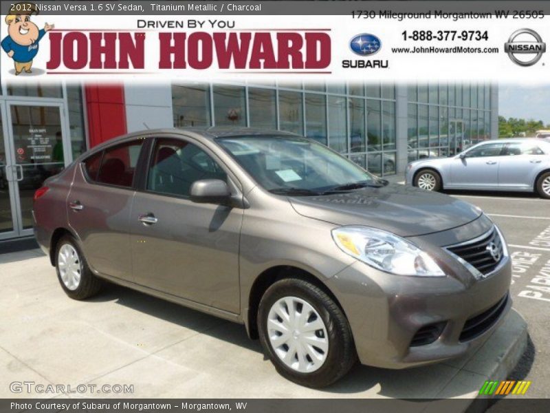 Titanium Metallic / Charcoal 2012 Nissan Versa 1.6 SV Sedan