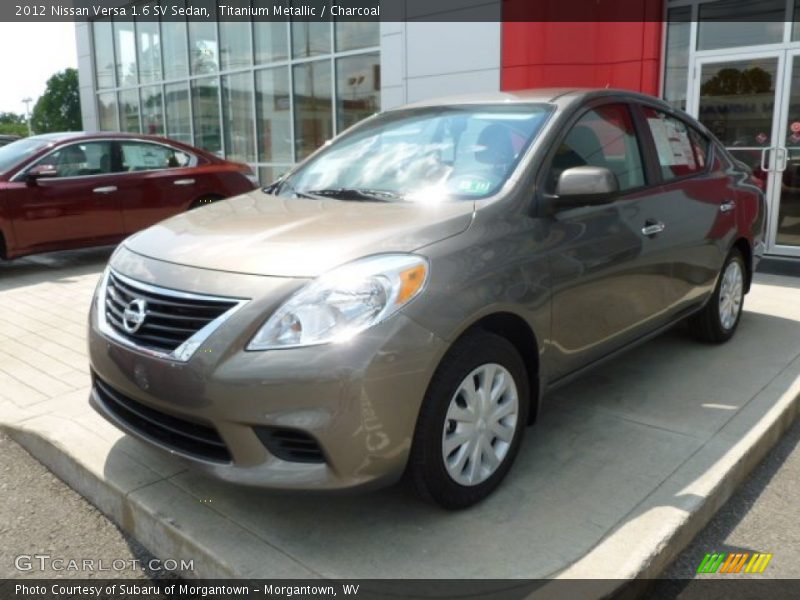 Titanium Metallic / Charcoal 2012 Nissan Versa 1.6 SV Sedan