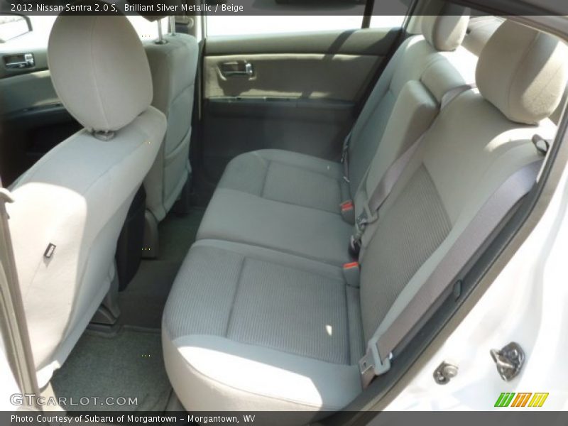 Brilliant Silver Metallic / Beige 2012 Nissan Sentra 2.0 S