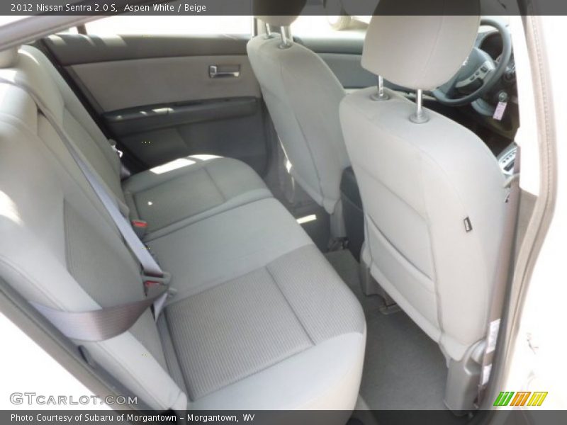 Aspen White / Beige 2012 Nissan Sentra 2.0 S